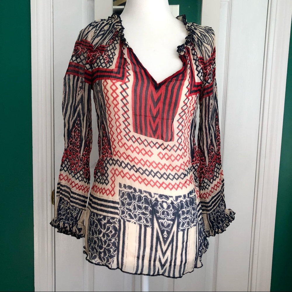 Lucky Brand xs red, white,blue long sleeve top - Picture 11 of 11